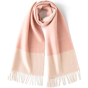 Thickened 100% Cashmere Winter Scarf, 2-Ply Yarn Warm Unisex Long Neck Wrap