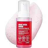 Omitted Pink Vitamin PDRN Serum - Bubble Texture, Quick Mask & Elasticity and Makeup Booster Cream with Cica and Ceramide, Korean Skin Care, 3.04 fl. oz. (90ml)