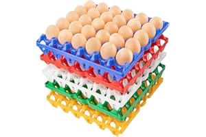 10-Pack Plastic Egg Tray 30-Egg Flats for Home Chicken Farmers, Stackable Egg Cartons Hold Multiple Eggs, Great for Storing, 