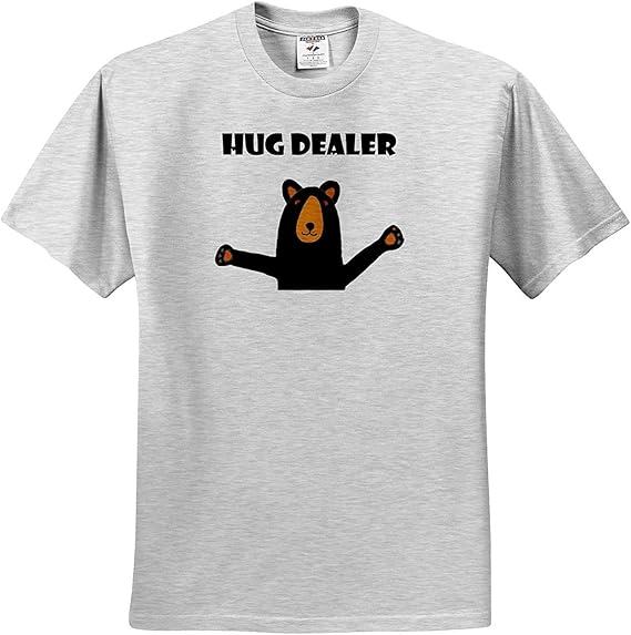 Amazon Co Jp すべての笑顔アート面白い面白い黒い熊はハグを与えるハグディーラーのtシャツ 服 ファッション小物