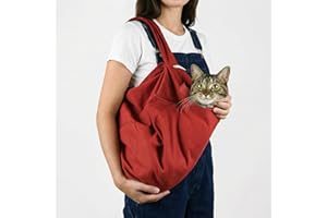 Cat-in-The-Bag Cozy Comfort Carrier - Large Red Cat Carrier Bag and Cat Restraint Bag for Grooming, Vet Visits, Medication Ad