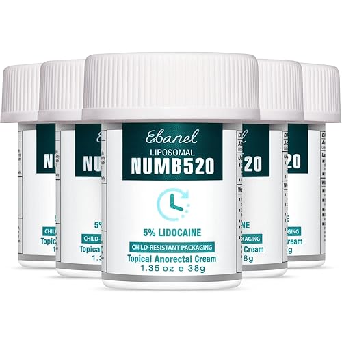 Ebanel 5 Lidocaine Numbing Cream, Pain Relief Cream Burn Itch Cream, 5