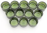 Vohocandle Green Tea Light Holders 12 pcs Glass Tealight Votive 5x3.5 cm view 8