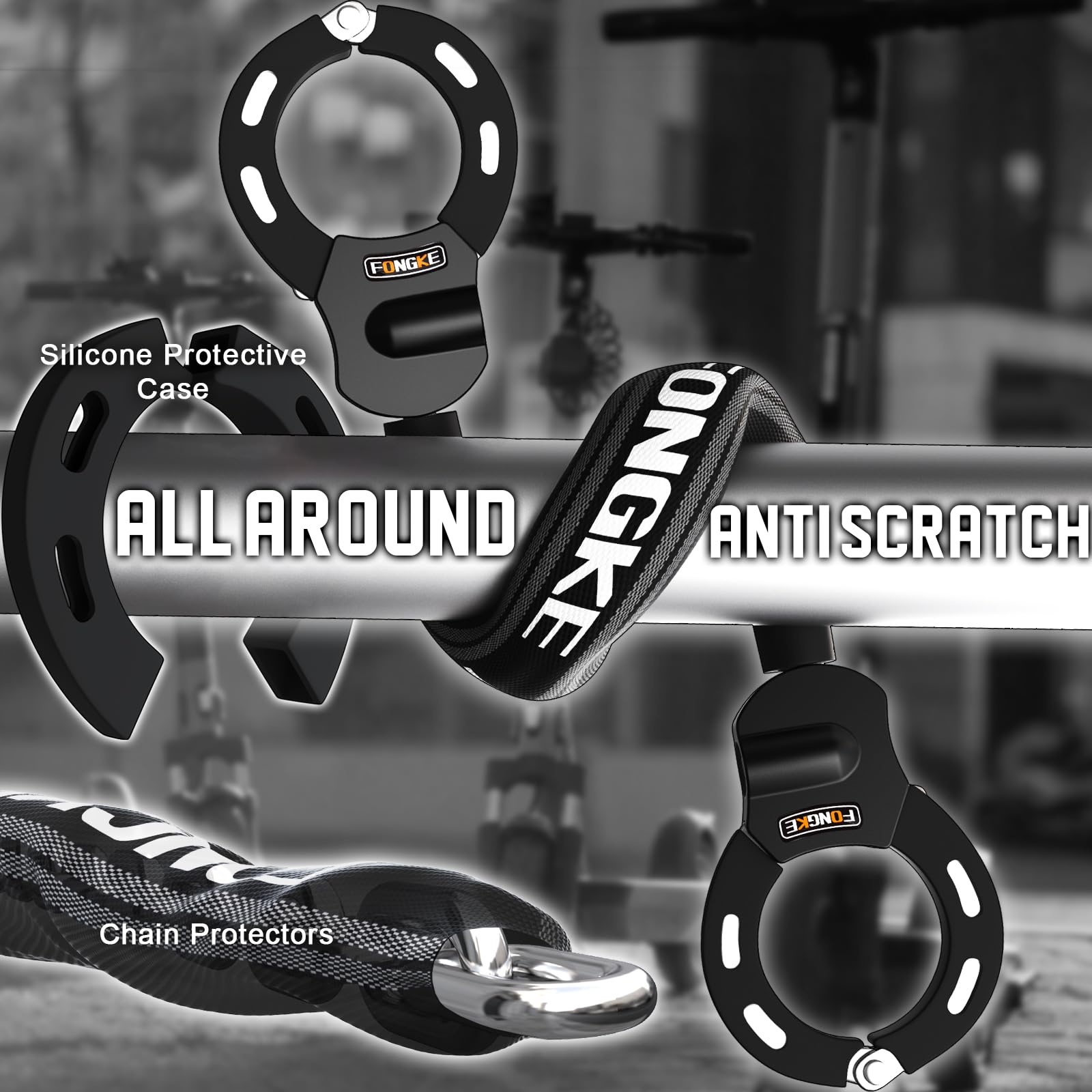 E Scooter Schloss | 8mm Dicke Kettenschloss | Handschellenschloss | Fahrradschloss | Hochsicherheits Schlösser Inklusive Aufbewahrungstasche | Schloss für E Scooter, E-Bike, Motorrad 5