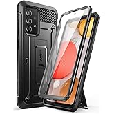 SUPCASE for Samsung Galaxy A52 4G/5G Case with Screen Protector (Unicorn Beetle Pro), [Built-in Stand & Belt Clip] Full-Body Heavy Duty Rugged Kickstand Protective Phone Case for Galaxy A52s, Black