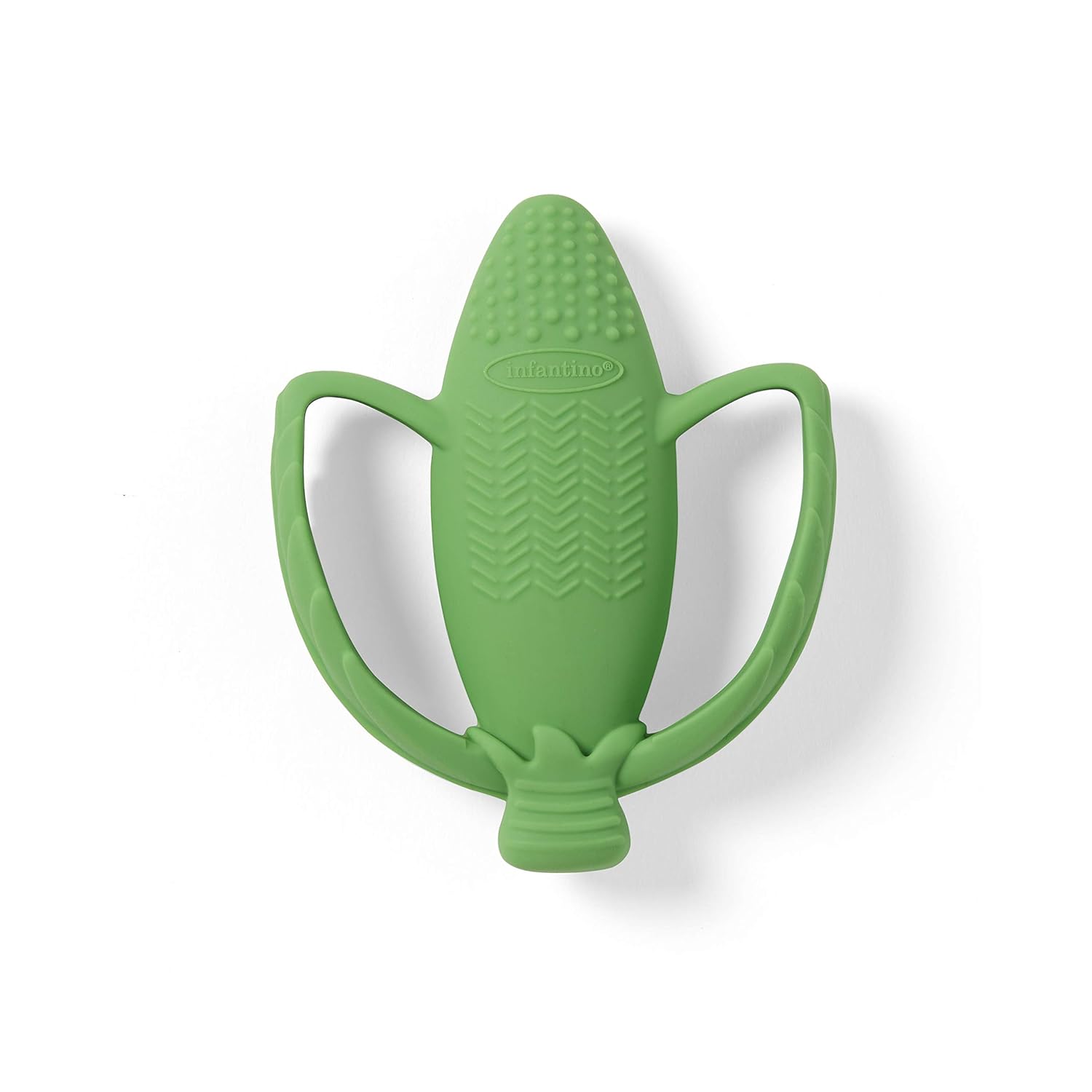 Infantino Lil' Nibble Teethers Carrot - Silicone Soft-Textured teether for Sensory Exploration and Teething Relief, with Easy to Hold Handles : Baby