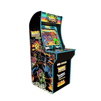 Amazon Com Arcade 1up Marvel Super Heroes At Home Arcade Machine 4ft Video Games