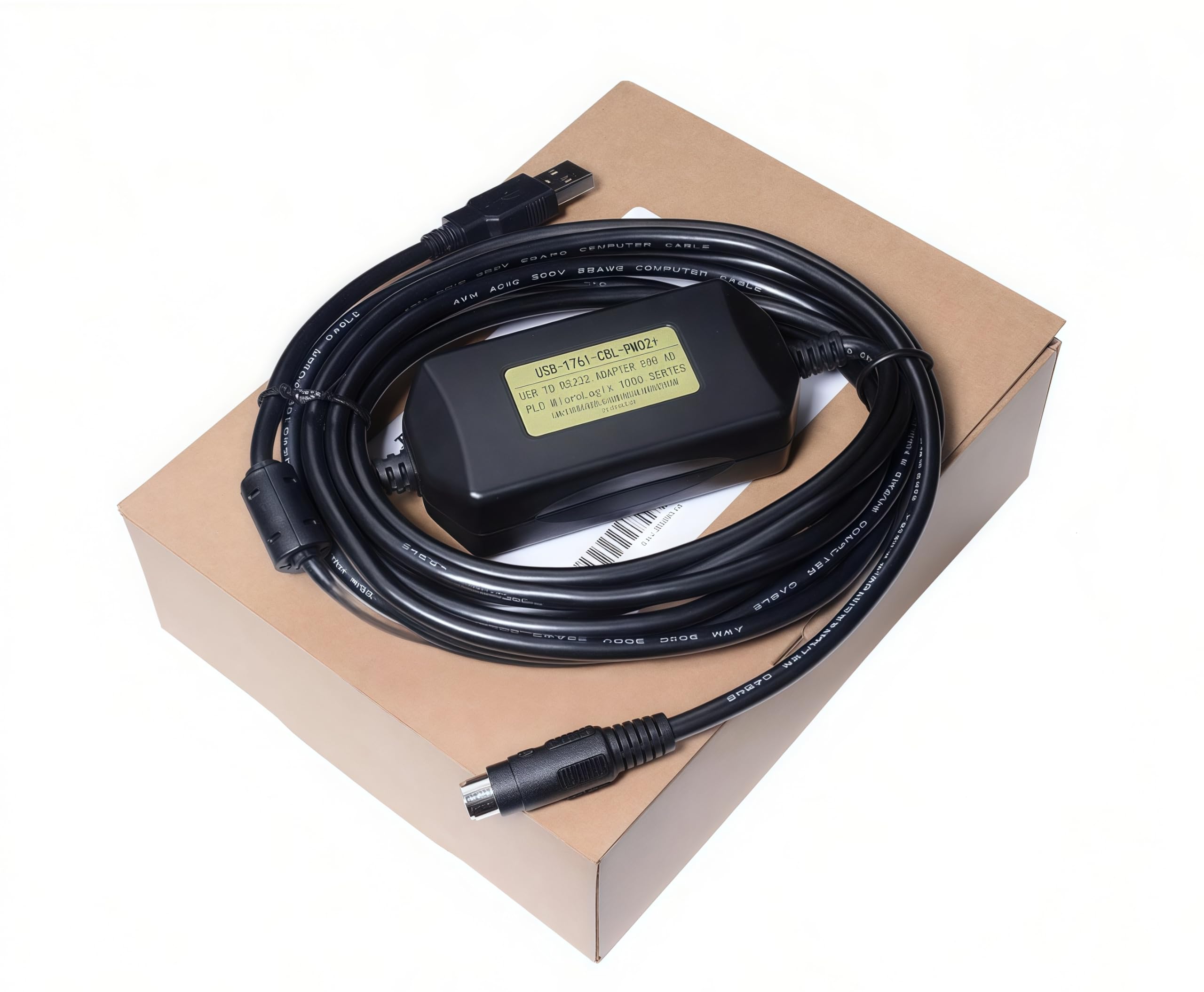 Washinglee Isolated PM02 Programming Cable for AB Micrologix 1000 1100 1200 1400 1500 Series, for 1761-CBL-PM02 Replacement, 6 FT — image 1