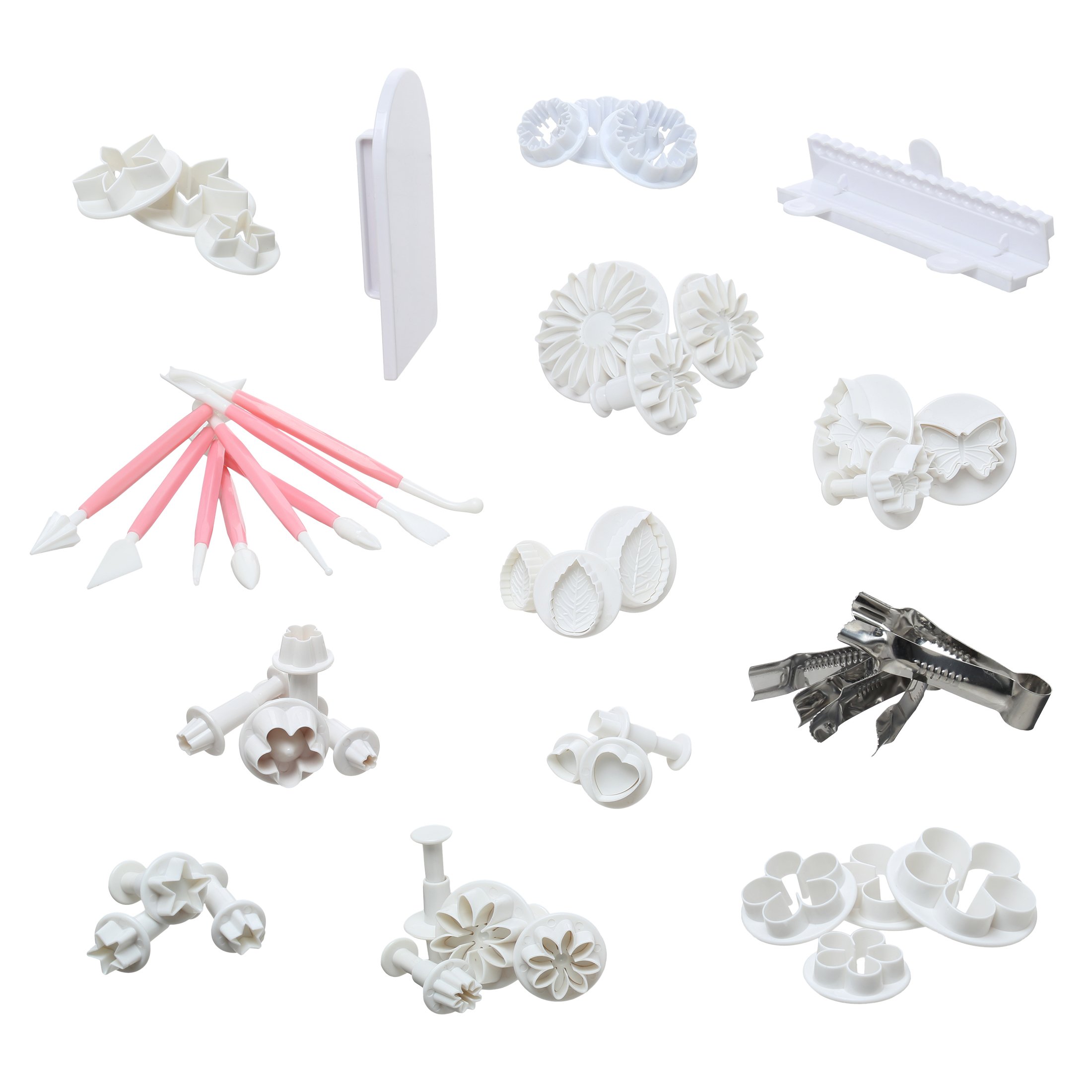 Levivo Cake Decoration Set, White, 19 x 18.5 x 9.5 cm