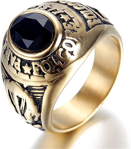 Amazon Beydodoリングメンズ指輪指リングメンズ23 Mm楕円形ゴールドサイズ8 13ゴシックジュエリー リング 通販