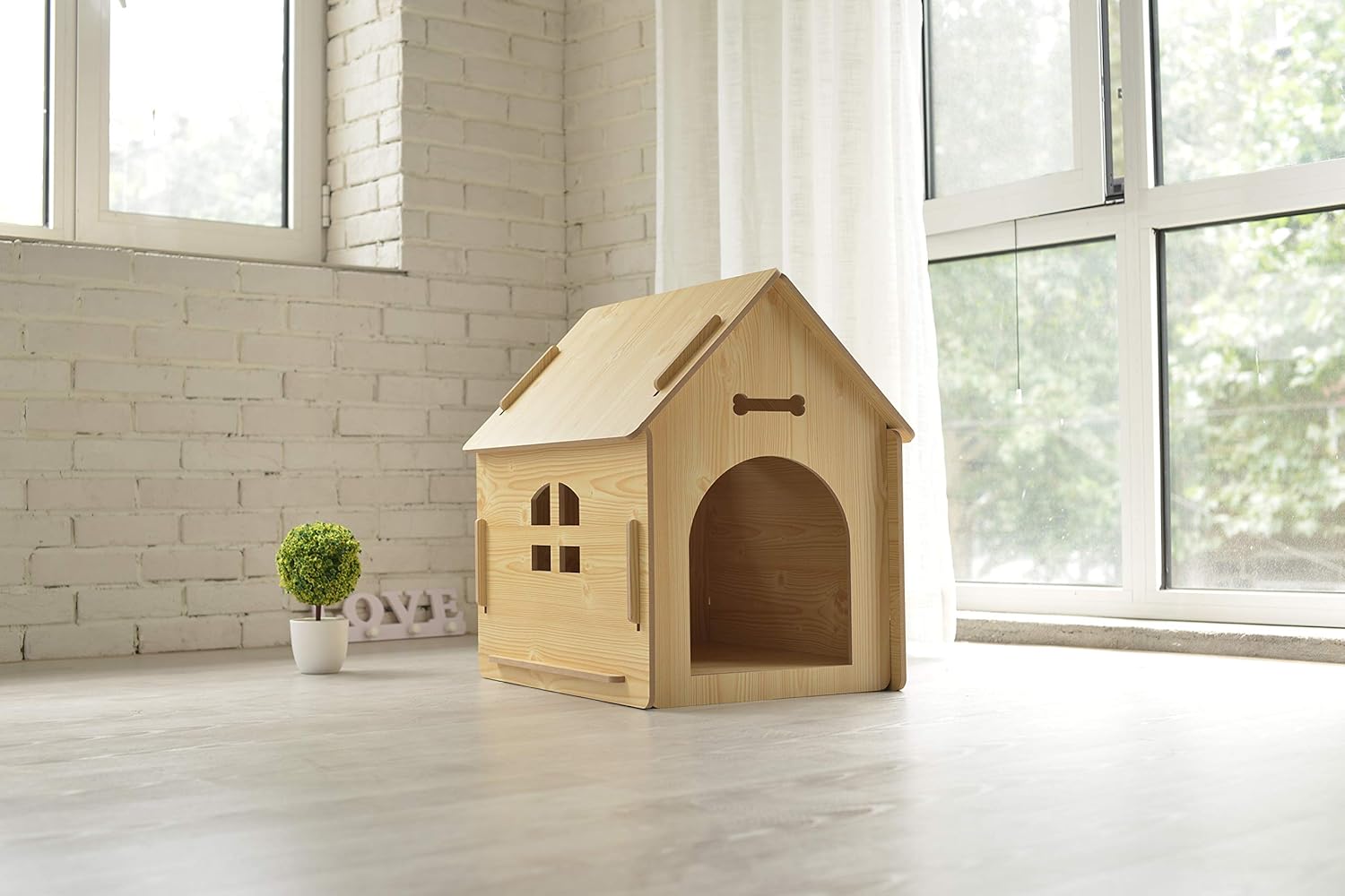 S Style 5 40 X 39 X 45 Cm Thematys Wooden Dog Kennel I Dog House