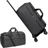Bukere Garment Bag with Wheels, Rolling Travel Garment Duffle Bag with Shoes Compartment, Convertible 3 in 1 Suit Dress Bags for Men Women Business