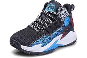 BAWCUD Kids Basketball Shoes High-top Sports Shoes Boys Sneakers Durable Lace-up Non-Slip Running Shoes Secure for Little Kids Big Kids
