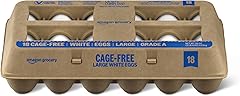 Amazon Grocery, Cage Free Large White Eggs, Grade A, 18 Ct
