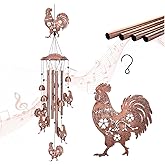 Chicken Wind Chimes Outdoor Chicken Gifts for Women/Men/Mom/Grandma Rooster Birthday Gifts Memorial Gift Metal WindChimes for Outside/Indoors, Home, Lawn, Porch, Patio, Garden Decor, Yard Decorations