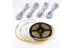 KOMIGAN 4 Pack Cuttable COB LED Strip Lights with 16.4ft Long Extension Cable Used for Indoor LED Stair Lights (40 inch, Warm White 3000K)