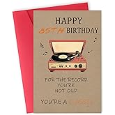 FSSDAS Funny 85th Birthday Card for Men Women, Vintage 85 Year Old Bday Gift Cards for Grandma Grandpa, Happy 85th Birthday Decorations Gift for Mom Dad