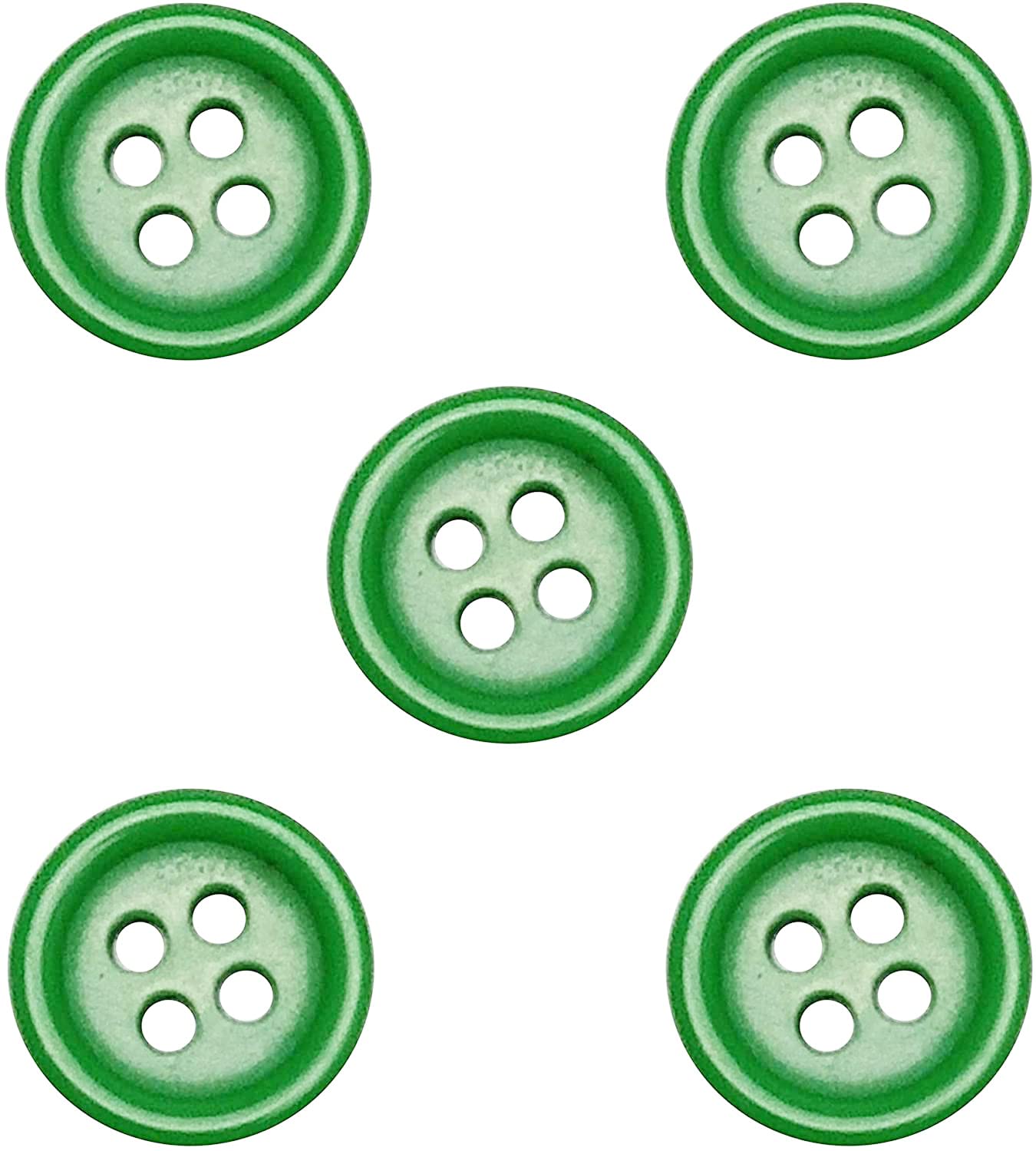 Libiline 100pcs Resin Button Solid Color 4Holes