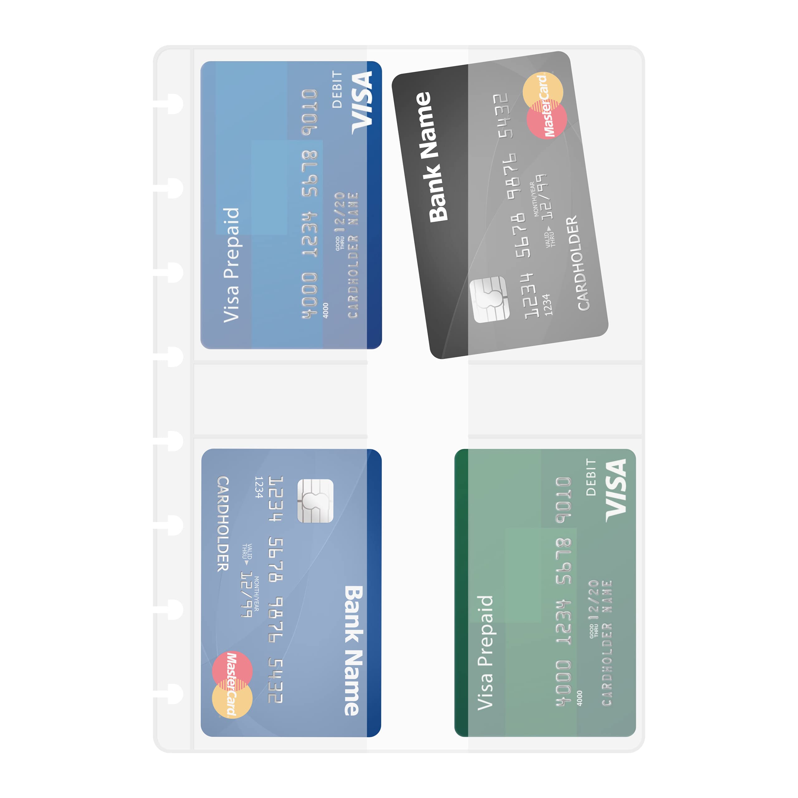 Discagenda Clear Card Holder [2nd Edition] A5 (5.8x8.3in), 3 Pack for Discbound Planner Personal Organizer