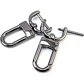 VersaKits 4 Pcs Heavy Duty Detachable Swivel Lobster Claw Clasps Screw in Shackle 3/4 Inch Gunmetal Black Replacement Snap Hooks Trigger Clips