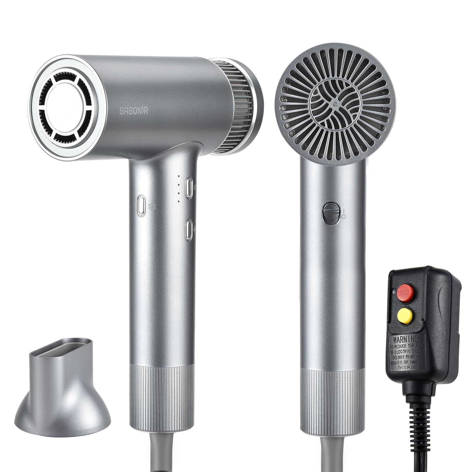 Photo 1 of BABONIR 120000 RPM High Speed Hair Dryer, 600 Million Negative Ions, Blow Dryer Brushless Motor 2 Speeds 4 Temps, Lightweight Low Noise with Magnetic Nozzle for Salon Home Travel