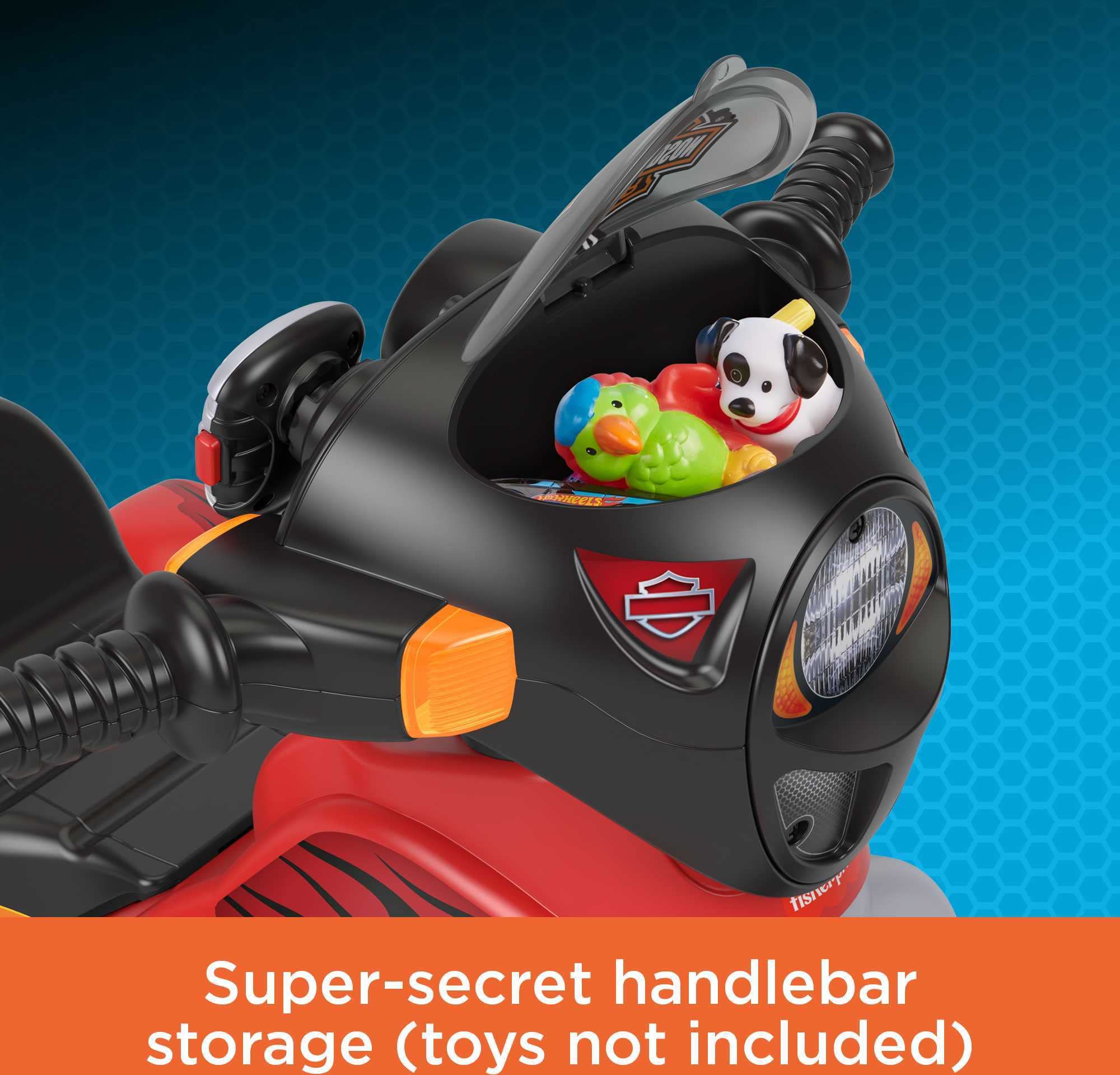 Fisher-Price Toddler Tricycle Harley-Davidson Lights & Sounds Trike, Toy Bike with Adjustable Seat & Storage for Outdoor Play Kids Ages 2+ Years (Amazon Exclusive)
