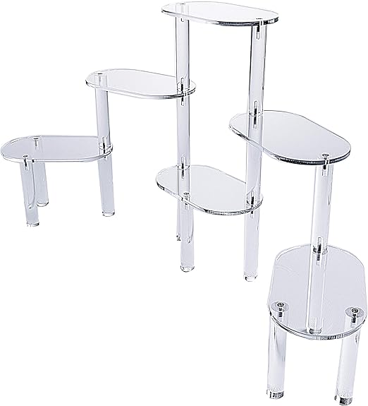 Amazon Com Six Platform Acrylic Display With Oval Shelves