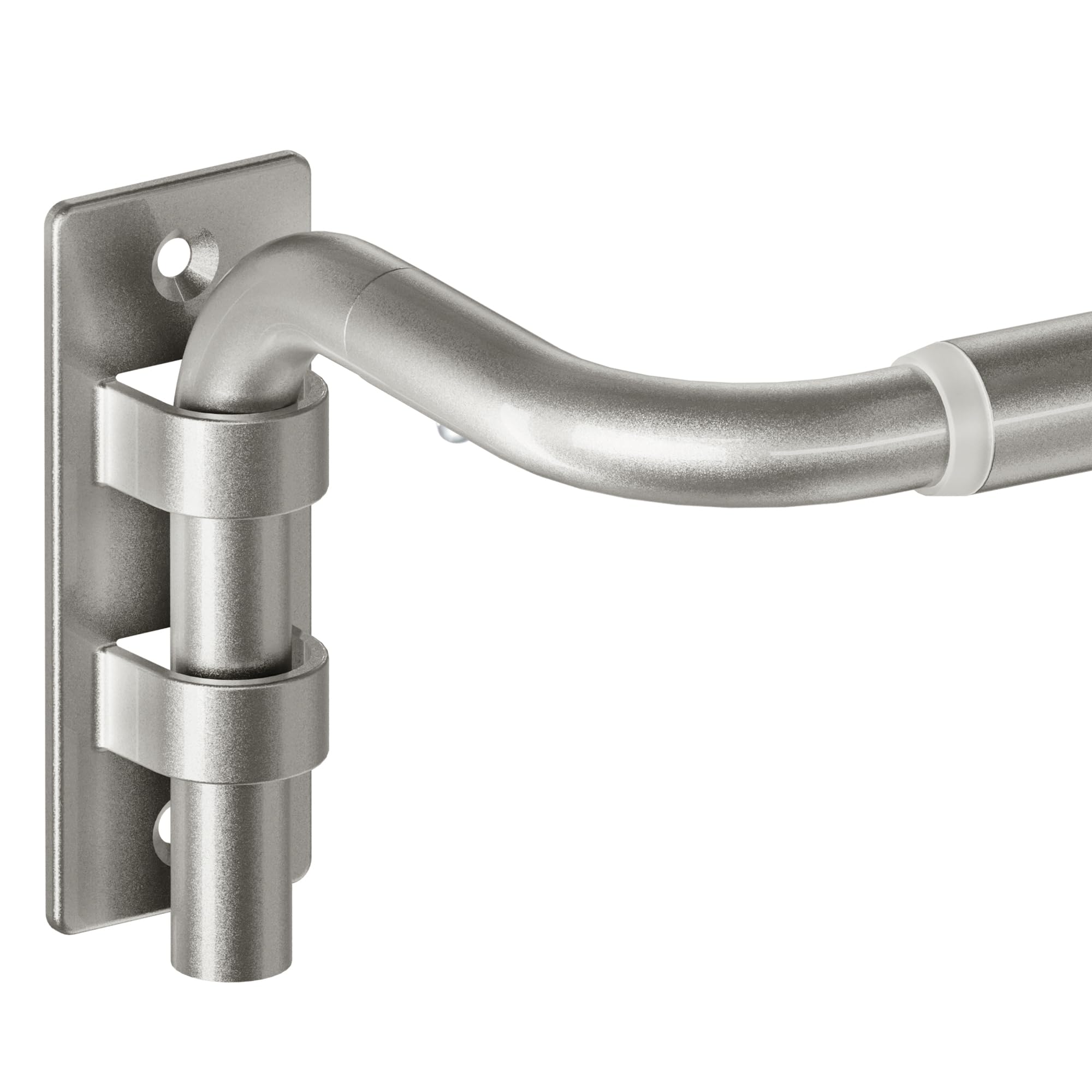 Photo 1 of ENJOYBASICS Blackout Curtain Rod for Windows 66 to 120, Wrap Around Curtain Rods for Bedroom, Living Room, Adjustable from 30 to 129 Inches, Nickel