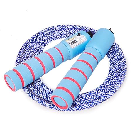 JOJOR Kinder Springseil Baumwolle mit Zähler Und Komfortablen & Anti-Rutsch Griffen, ideal für Fitness Sport Outdoor