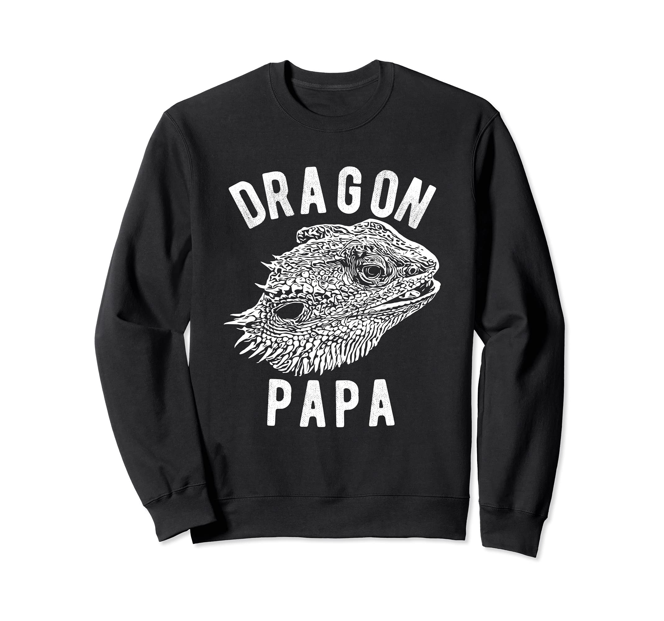 Tiny dinosaur - Lizard Reptile - Bearded Dragon Papa Sweatshirt