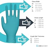 Unigloves Unitril GS0053 Medical Grade Gloves Medium Blue Powder Free Latex Free view 6