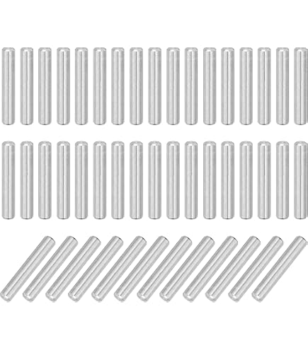 Stainless Steel Dowel Pins 32-Pack 5mm X 40mm Stainless Steel Shelf Pins – Non-Threaded Dowel Pegs For Cabinets, Bookshelves & Furniture