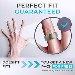 ThunderFit Men's Silicone Rings 10mm Wide 2.5mm