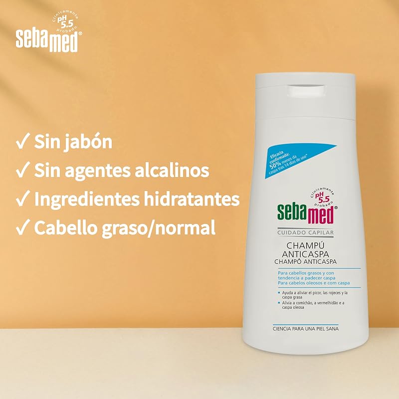 Champú Anticaspa, Elimina la Caspa y Alivia el Picor, 400 ml