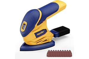 WITLIGHT Mellif Cordless Detail Sander Compatible with Dewalt 20V MAX Battery (Tool Only), Brushless Corner Sander with 12,000 OPM Speed, 10PCS Sandpapers, Dust Collector, for Tight Space, Metal, Woodworking