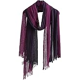 Jeelow Lightweight Summer Scarf Light Shawl Wrap Linen Feel Scarves For Men And Women