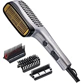 Red by Kiss 1875 Ceramic Ionic Hair Styler, Blow Dry Comb with 3 Attachments Including Detangler Pik, 4 Heat Settings &amp; Cool Shot for Fast Drying, Straightening &amp; Silk Press on All Hair Types