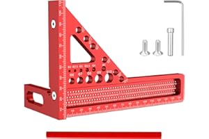 3D Multi Angle Measuring Ruler, High Precision Square Woodworking Square Tool, Triangle Scriber Square Protractor 22.5-90 Deg