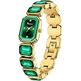 Gosasa Luxury Women’s Crystal Bracelet Watch Elegant Rectangular Minimalist Dial Diamond Bangle Band Waterproof Fashion Dainty Ladies Quartz Watches Ladies Gift