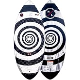 Hyperlite Hi-Fi Wakesurf Board - Skim Style Wakesurfer - DuraShell Construction w/ EPS Core - Diamond Machine EVA Traction - P-Wing
