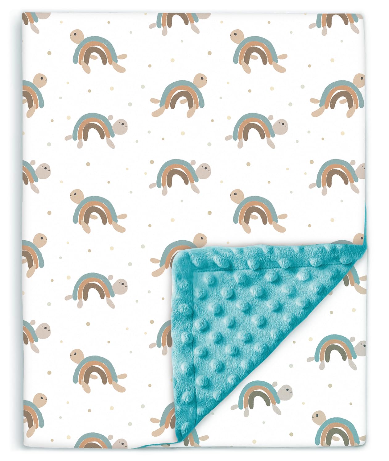 Baby and Toddler Blanket in Cotton and Soft Minky Oeko Tex - 75x100 cm - Thick Cot Blanket Polyester Filling - Comfort - Baby Swaddle, Comforter, Nap, Preschool - Newborn Gift for Girl or Boy — image 1