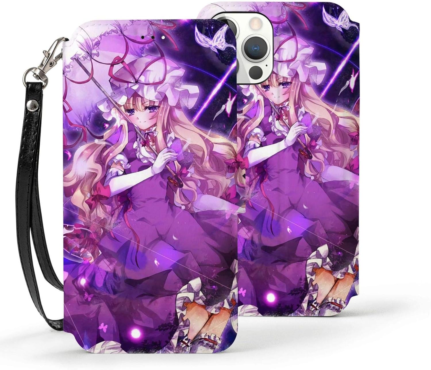 Amazon Co Jp Iphone12 12 Pro 12 Pro Max 12mini 手帳型ケース 東方 Project 八雲紫 スマホケース 財布型 ケース Puレザー 衝撃吸収tpu素材 カード入れ 全面保護 ファッション