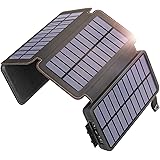 SOARAISE Solar Charger 25000mAh Solar Power Bank with 4 Foldable Solar Panels and 2 Ports, Portable Phone Charger for Outdoor