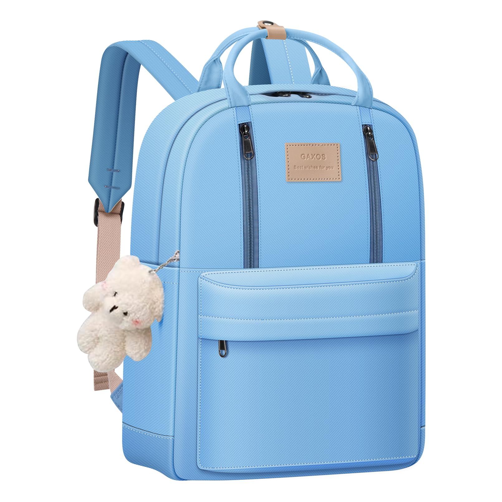 Photo 1 of ***Factory seal***
GAXOS Cute Backpack for School Aesthetic Backpack Purse for Women Girls Blue Book Bag Korea Style Bookbag