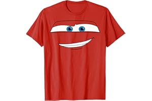Disney Pixar Cars Lightning McQueen Big Face Short Sleeve T-Shirt