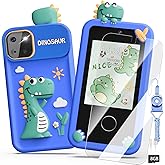 Luyiilo Kids Smart Phone Toys for Boys,Dinosaurs Gift Toys for Boys Ages 3-9 Christmas Birthday Gifts Mini Smart Phone Toys With 2.8" Touchscreen 16 Learning Games Dual Camera Music Player, 8G SD Card
