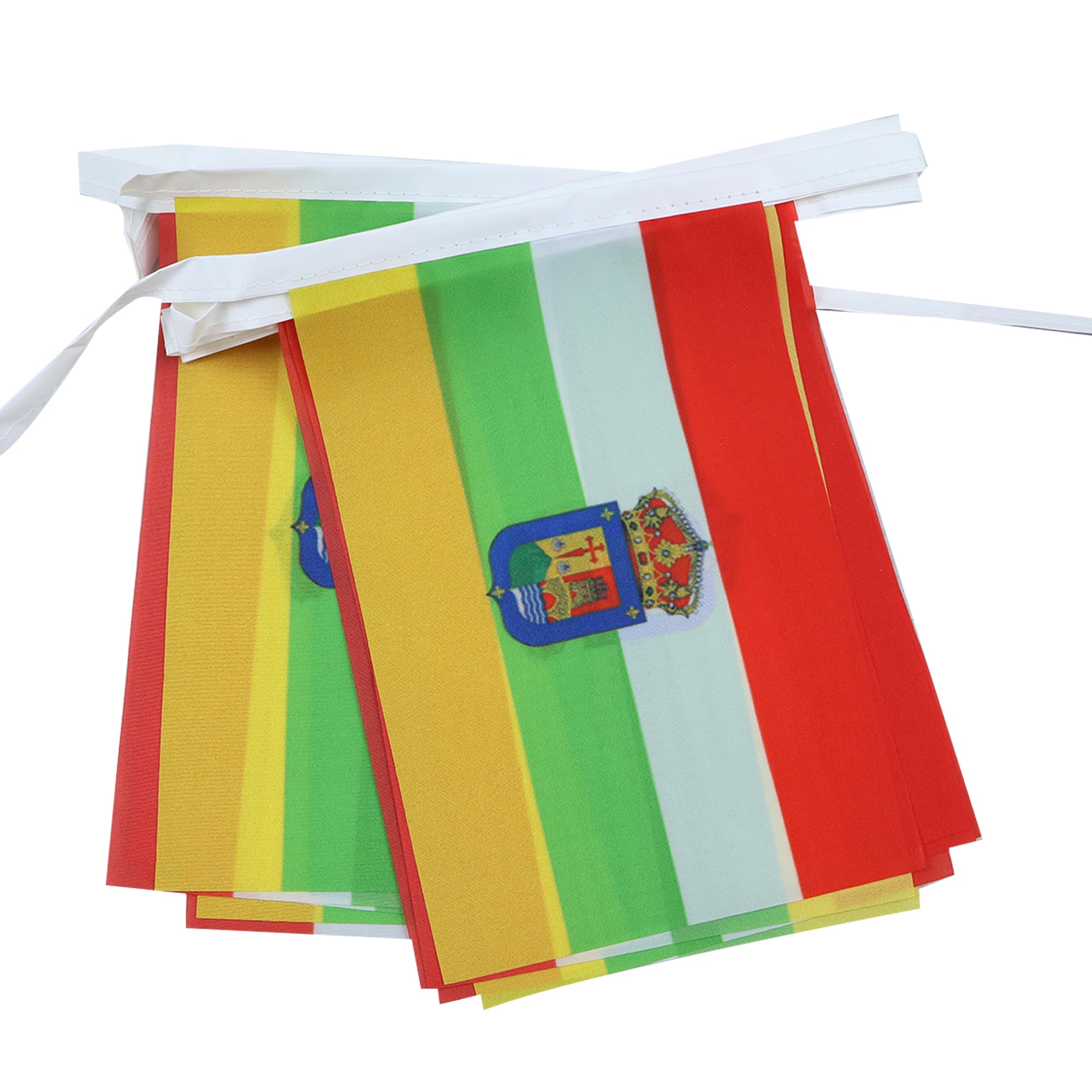 AZ FLAG La Rioja Bunting Flag, 20 Ft Garland 20 Small Spanish region of La Rioja Flags 8'' x 6'', 100% Polyester String Pennant, 6 meters — image 1