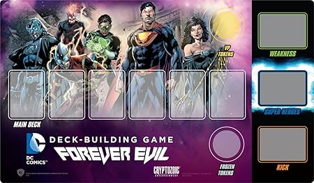 Dc Comics Deck Building Game Playmat Forever Evil Card Games Amazon Canada