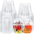 Clear Plastic Cups with Lids,6 oz-50 Pack Mini Parfait Cups with Dome Lids(No Hole),Disposable Party Dessert Cups for Cold Drinks,Fruit,Cupcake,Ice Cream,Snack,Candy