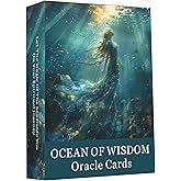 GZSYXHJYXGS Ocean of Wisdom Oracle Card, Under The Sea Oracle Card with Mystical Creatures, Underwater and Nautical Themed Oracle Deck, Oracle Cards for Beginners, Oracle Cards with Meanings on Them
